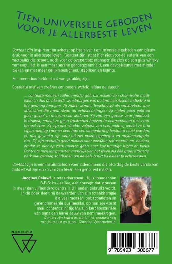 Content zijn 9789493306677 Jacques Caluwe, Boeken, Overige Boeken, Zo goed als nieuw, Verzenden