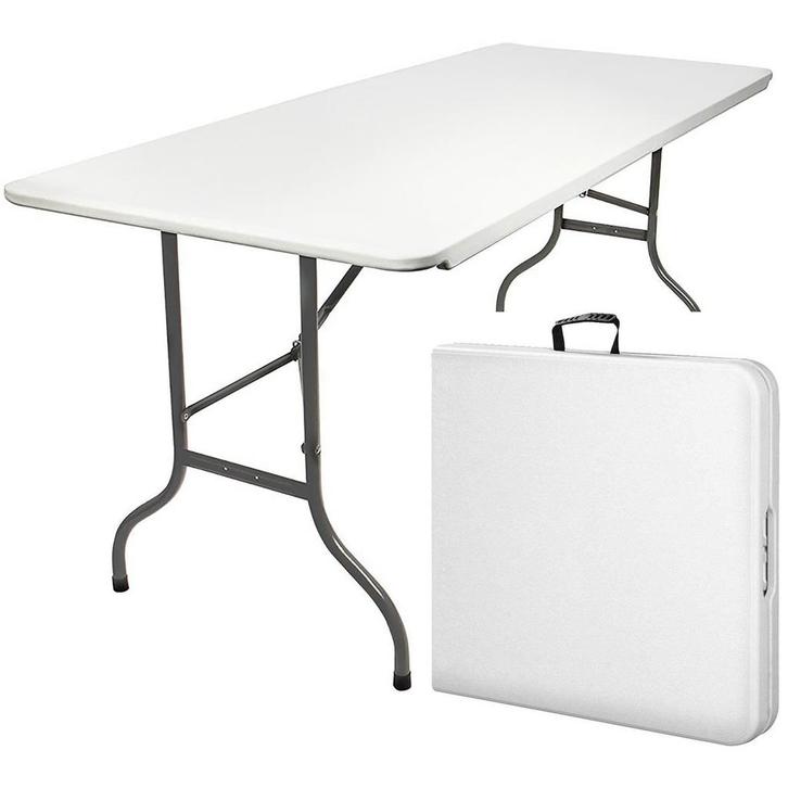 MaxxGarden Vouwtafel - Tuintafel - 180x70x74 cm - Wit, Tuin en Terras, Tuintafels, Nieuw, Verzenden