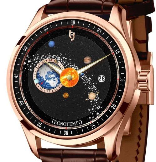 Tecnotempo - Automatic Dynamic Solar System - Designed by, Sieraden, Tassen en Uiterlijk, Horloges | Heren