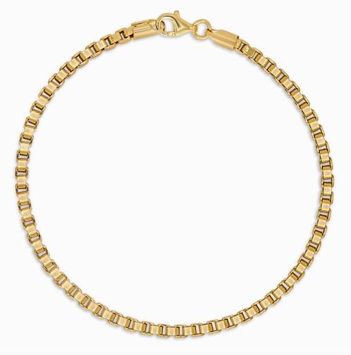 Gouden Venetiaanse Schakelarmband 14K, Sieraden, Tassen en Uiterlijk, Armbanden, Goud, Nieuw, Goud, Verzenden