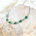 Zonder minimumprijs - Armband Verguld Smaragd - Topaas - 18K, Nieuw