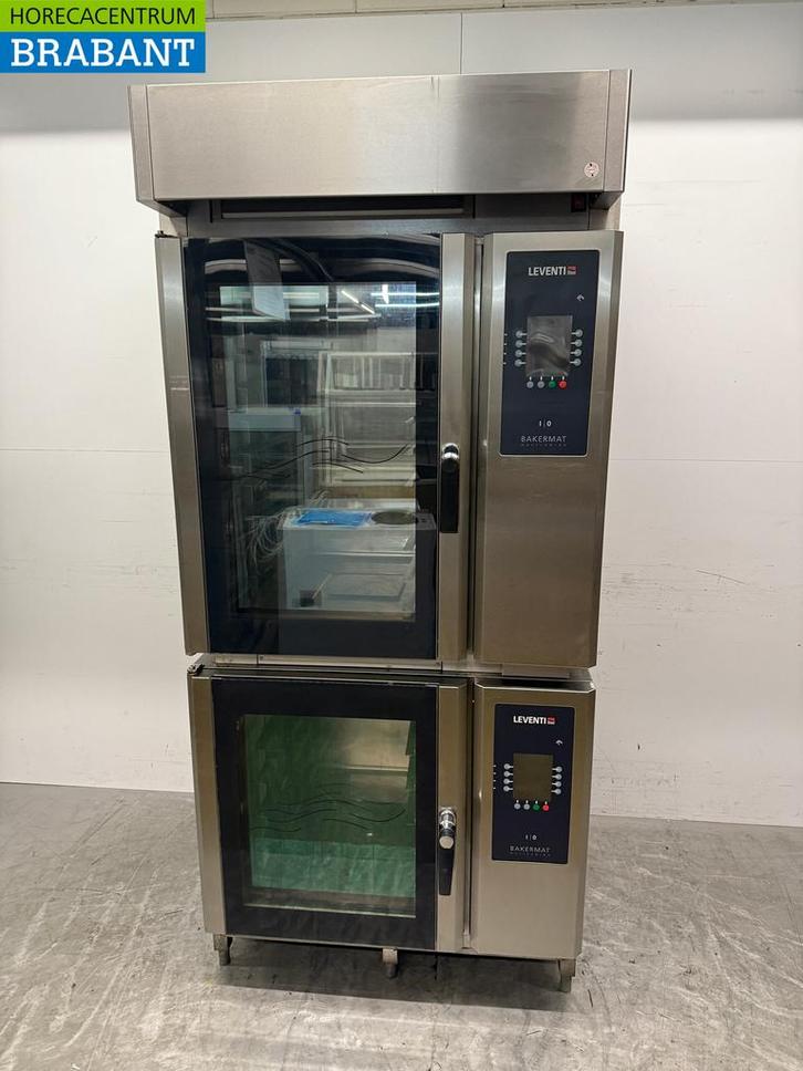 RVS Leventi Afbakoven Heteluchtoven met vochtinjectie 16 x, Zakelijke goederen, Horeca | Keukenapparatuur, Gebruikt, Ophalen of Verzenden