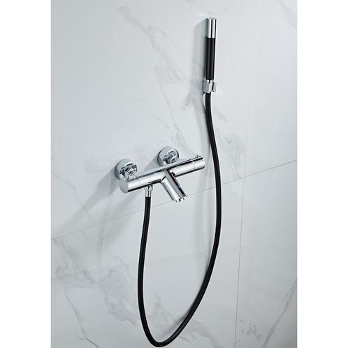 Opbouw Badkraan BWS Talpa Pro Thermostatisch met Mat Zwarte, Doe-het-zelf en Verbouw, Sanitair, Kraan, Nieuw, Chroom, Ophalen of Verzenden