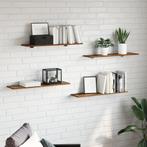 vidaXL Boekenplank Bord 4 pcs Bruin 100 x 40 x 1.5cm Bewerkt, Verzenden, Nieuw, Overige houtsoorten, Minder dan 50 cm