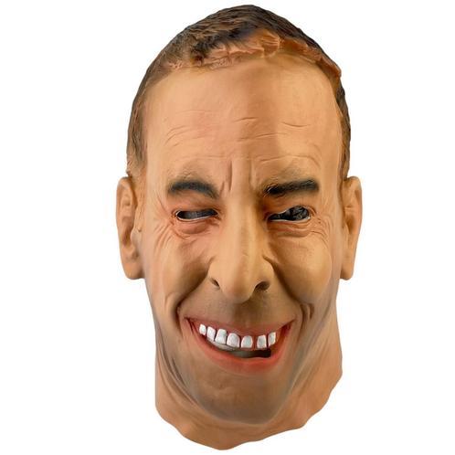 Man masker lachend (bruin haar), Kleding | Dames, Carnavalskleding en Feestkleding, Nieuw, Verzenden