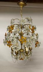 In de trant van Maison Baguès - Lamp - Glas, Fer Forgé