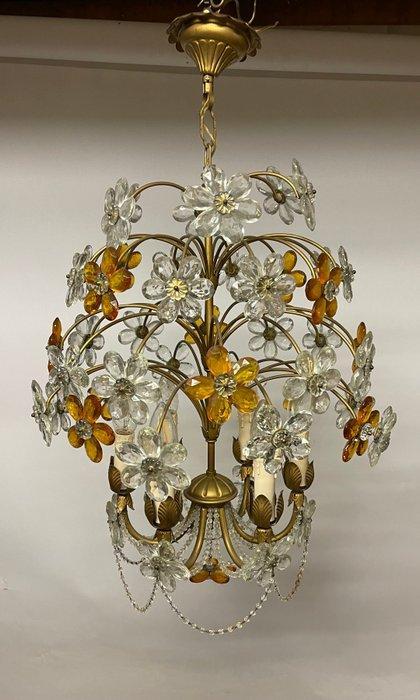 In de trant van Maison Baguès - Lamp - Glas, Fer Forgé, Antiek en Kunst, Curiosa en Brocante