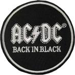 AC/DC - Back in Black - patch officiële merchandise, Verzamelen, Ophalen of Verzenden, Nieuw, Kleding