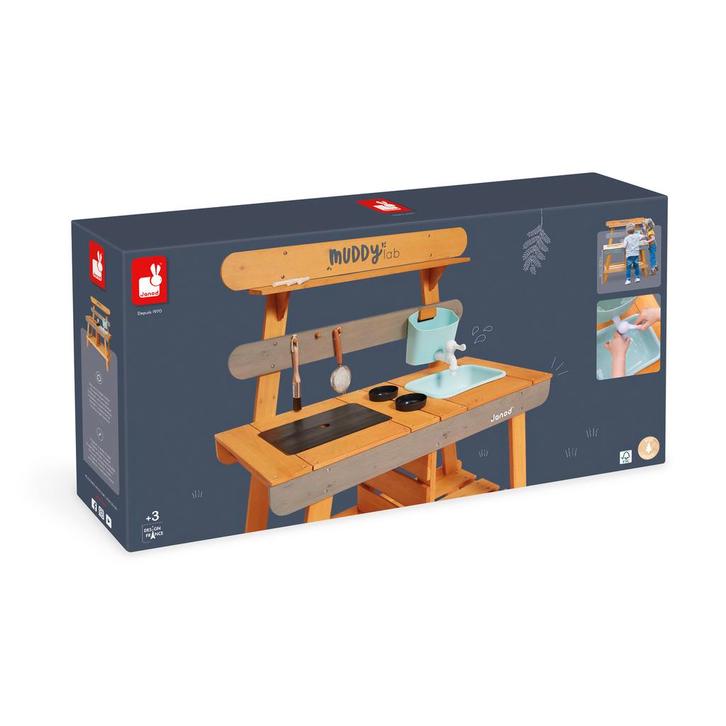 Janod houten buitenkeuken - Muddy L van €129,99 voor €103,99, Kinderen en Baby's, Speelgoed | Overig, Ophalen of Verzenden