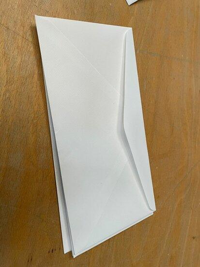 Envelop 11 x 22 cm Stuctuur Wit Premium, Hobby en Vrije tijd, Kaarten | Zelf maken, Verzenden