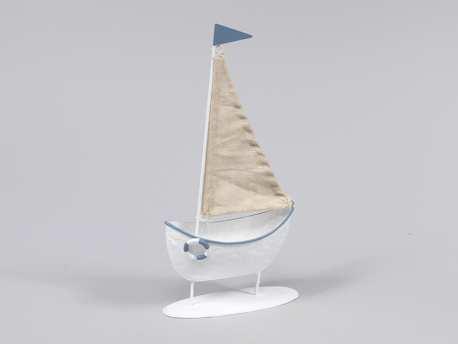 Zeilboot Zeilschip metaal staand 11,5x22. 5 cm. Zeilboot, Hobby en Vrije tijd, Knutselen, Nieuw, Ophalen of Verzenden