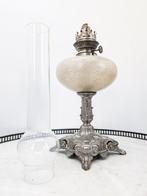 lampe pétrole toupie Blanc - Petroleumlamp - verre - Unis