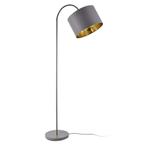 Vloerlamp Toledo staande lamp metaal stof 173 cm E27 grijs, Huis en Inrichting, Lampen | Vloerlampen, Verzenden, Nieuw