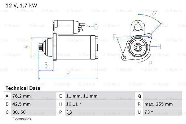 Startmotor / Starter AUDI TT (1.8 T,1.8 T quattro), Auto-onderdelen, Motor en Toebehoren, Nieuw, Ophalen of Verzenden