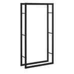 Stalen brandhoutrek houtopslag zwart 80x150x25 cm, Tuin en Terras, Haardhout, Verzenden