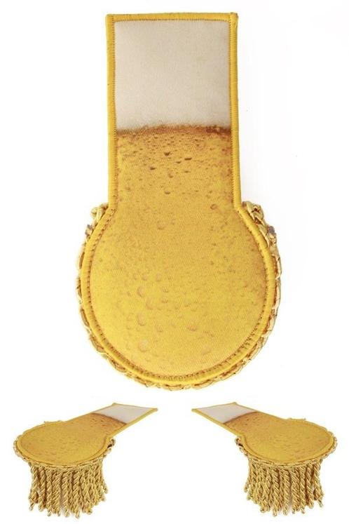 Set Schouder Epaulette Bier, Hobby en Vrije tijd, Feestartikelen, Nieuw, Verzenden