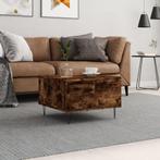 vidaXL Salontafel 55x55x36,5 cm bewerkt hout gerookt, Huis en Inrichting, Tafels | Salontafels, 50 tot 100 cm, Verzenden, Nieuw