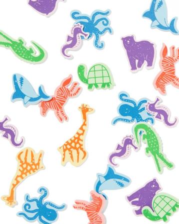 HEMA Foamstickers dieren - 90 stukjes beschikbaar voor biedingen