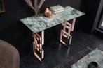 Design consoletafel ATLANTIS 100cm turquoise keramiek, Huis en Inrichting, Tafels | Sidetables, Nieuw, Ophalen of Verzenden