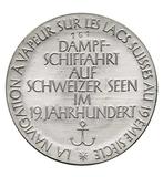Zwitserland. Silver medal Dampfschiff Minerva 1835 Zürichsee