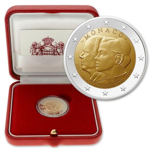 Monaco 2 Euro Huwelijk 2021 Proof, Postzegels en Munten, Munten | Europa | Euromunten, Verzenden