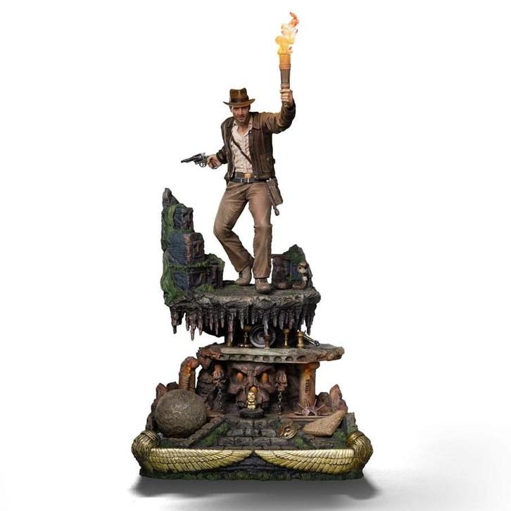 Indiana Jones Art Scale Deluxe Statue 1/10 Indiana Jones..., Verzamelen, Film en Tv, Nieuw, Ophalen of Verzenden