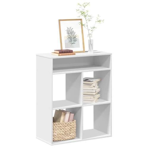 vidaXL Boekenkast 66x31x80 cm bewerkt hout wit, Huis en Inrichting, Kasten | Boekenkasten, Nieuw, Overige houtsoorten, Verzenden