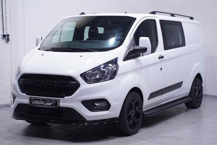 Ford Transit Custom 2.0 TDCI 130 pk Dubbel Cabine Edition 6-, Auto's, Bestelauto's, Lease, Overige kleuren, Handgeschakeld, Wit