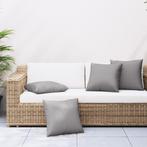 vidaXL Bankkussens 4 st 60x60 cm stof grijs, Verzenden, Nieuw, Grijs