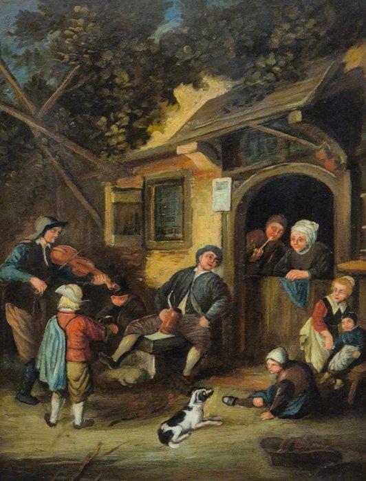 Gabriel Metsu (1629-1667), seguace di - Scena paesana, Antiek en Kunst, Kunst | Schilderijen | Klassiek