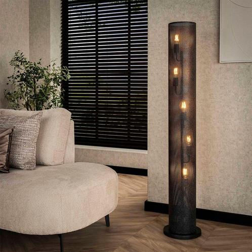 *WOONWINKEL* Vloerlamp Koker Geperforeerd Staal, Huis en Inrichting, Lampen | Vloerlampen, Nieuw, Verzenden