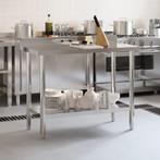 Keukenwerktafel met spatscherm 110x55x93 cm roestvrij staal, Huis en Inrichting, Nieuw, Verzenden