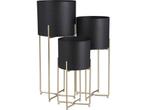 Mica Decorations Aries Bloempot op Standaard - Set van 3 -, Verzenden, Nieuw