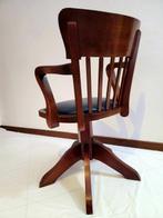 Stoel - Hout, Leder, IJzer - Draaibare stoel bureau
