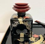 Tosoki - Vintage Japans Aizu Lakwerk Sake Set - Hout -
