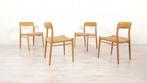 Set van 4 eetkamerstoelen | Niels Otto Moller | Eiken, Riet of Rotan, Japandi, mid century modern, Bruin, Nieuw