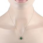 Halsketting - 14 karaat Witgoud, 14K Witgouden & Diamant en, Sieraden, Tassen en Uiterlijk, Kettingen, Nieuw