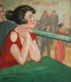 Georges Van Houten (1888-1964) - Jeune femme au bal Bulier