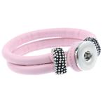 Fako Bijoux® - Armband Voor Click Buttons - Rond - Roze, Verzenden, Nieuw
