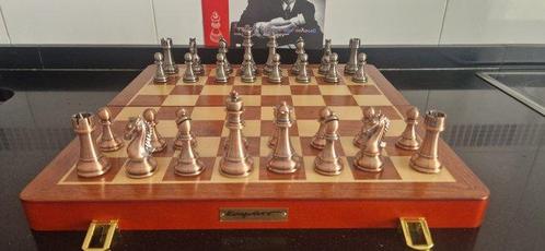 Schaakspel - Gran Ajedrez KASPAROV de LUJO - Hout en metaal, Antiek en Kunst, Curiosa en Brocante
