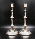 Kaarsenhouder (2) - .925 zilver - GROOTTE: h.42,5cm, Antiek en Kunst