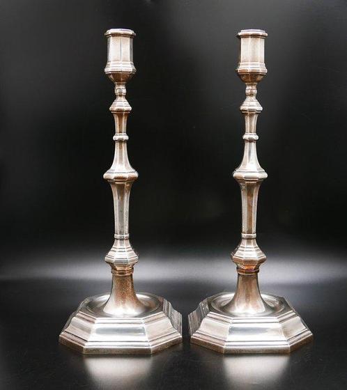 Kaarsenhouder (2) - .925 zilver - GROOTTE: h.42,5cm, Antiek en Kunst, Antiek | Goud en Zilver