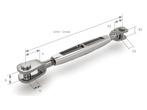 WANTSPANNER GAFFEL-GAFFEL CHROOM - OS, Watersport en Boten, Ophalen of Verzenden, Nieuw, Zeilboot of Motorboot