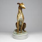 Zsolnay - Beeldje - Art deco greyhound - Porselein