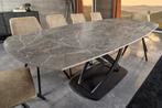 Uitschuifbare eettafel INCEPTION 130-190cm antraciet ovaal, Huis en Inrichting, Tafels | Eettafels, Ophalen of Verzenden, Nieuw