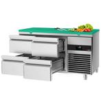 GGM Gastro | Koelwerkbank PREMIUM - 1400x700mm - met 4 laden, Verzenden, Nieuw in verpakking, Overige typen