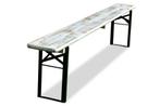 Bierbank 220cm | White wash | Kwaliteits biertafelset, Ophalen of Verzenden, Nieuw