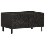 vidaXL Salontafel 80x50x40 cm massief mangohout zwart, Huis en Inrichting, Tafels | Salontafels, Verzenden, Nieuw, Overige houtsoorten