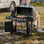 TRUUSK Gasgrill BBQ-trolley Met 6 Branders 1 Zijbranderkast, Tuin en Terras, Verzenden, Nieuw, TRUUSK