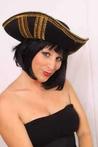 Driesteek kapitein hoed piraat zwart goud kapiteinshoed pira